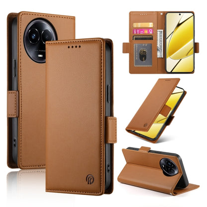 Side Buckle Magnetic Frosted Leather Phone Case, For Realme C75 / Realme 14x, For Realme 13+, For Realme 13 Pro / 13 Pro+ Global, For Realme GT 6 Global, For Realme 12+ / Narzo 70 Pro, For Realme 12, For Realme 12 Pro / 12 Pro+, For Realme C67 4G Globa...