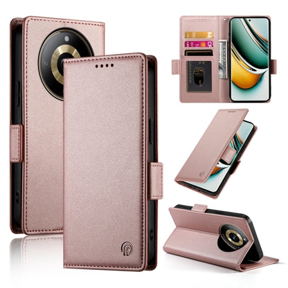 Side Buckle Magnetic Frosted Leather Phone Case, For Realme C75 / Realme 14x, For Realme 13+, For Realme 13 Pro / 13 Pro+ Global, For Realme GT 6 Global, For Realme 12+ / Narzo 70 Pro, For Realme 12, For Realme 12 Pro / 12 Pro+, For Realme C67 4G Globa...