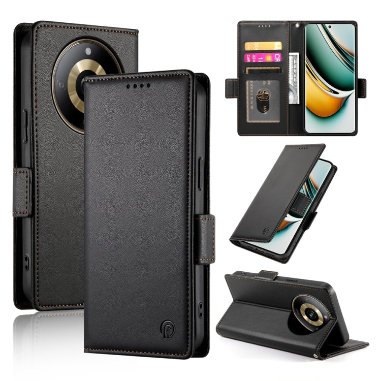 Side Buckle Magnetic Frosted Leather Phone Case, For Realme C75 / Realme 14x, For Realme 13+, For Realme 13 Pro / 13 Pro+ Global, For Realme GT 6 Global, For Realme 12+ / Narzo 70 Pro, For Realme 12, For Realme 12 Pro / 12 Pro+, For Realme C67 4G Globa...