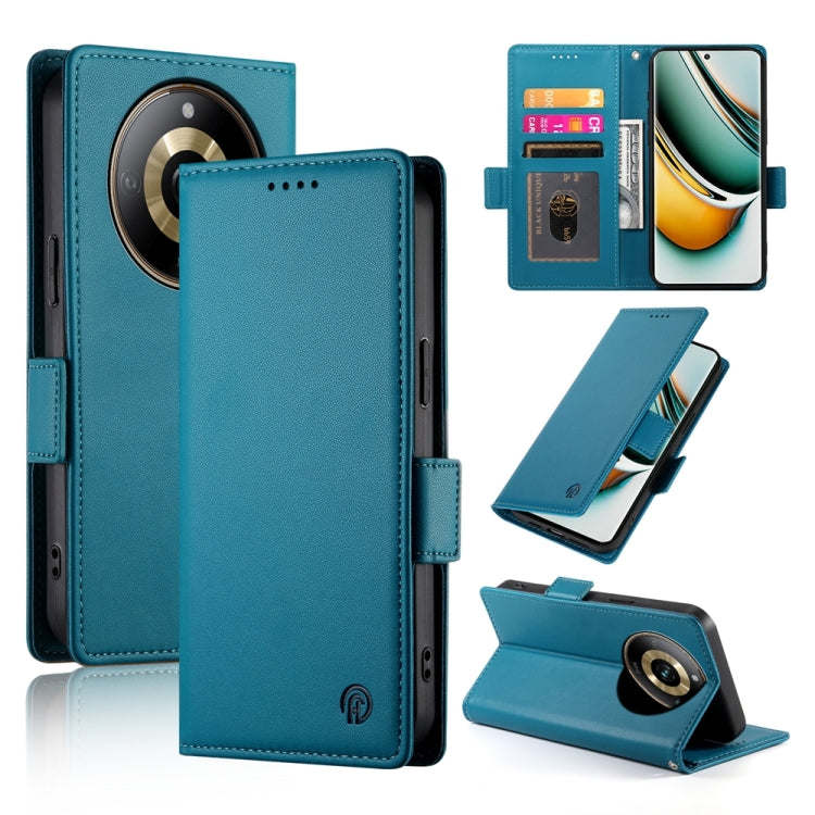 Side Buckle Magnetic Frosted Leather Phone Case, For Realme C75 / Realme 14x, For Realme 13+, For Realme 13 Pro / 13 Pro+ Global, For Realme GT 6 Global, For Realme 12+ / Narzo 70 Pro, For Realme 12, For Realme 12 Pro / 12 Pro+, For Realme C67 4G Globa...