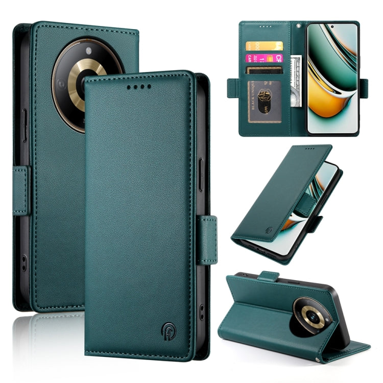 Side Buckle Magnetic Frosted Leather Phone Case, For Realme C75 / Realme 14x, For Realme 13+, For Realme 13 Pro / 13 Pro+ Global, For Realme GT 6 Global, For Realme 12+ / Narzo 70 Pro, For Realme 12, For Realme 12 Pro / 12 Pro+, For Realme C67 4G Globa...