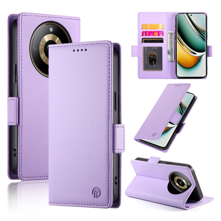 Side Buckle Magnetic Frosted Leather Phone Case, For Realme C75 / Realme 14x, For Realme 13+, For Realme 13 Pro / 13 Pro+ Global, For Realme GT 6 Global, For Realme 12+ / Narzo 70 Pro, For Realme 12, For Realme 12 Pro / 12 Pro+, For Realme C67 4G Globa...