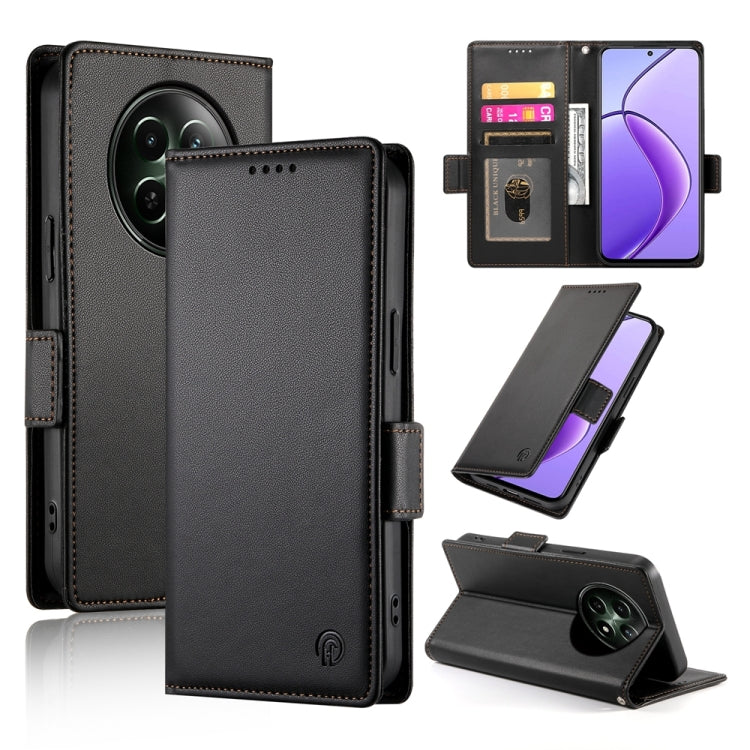 Side Buckle Magnetic Frosted Leather Phone Case, For Realme C75 / Realme 14x, For Realme 13+, For Realme 13 Pro / 13 Pro+ Global, For Realme GT 6 Global, For Realme 12+ / Narzo 70 Pro, For Realme 12, For Realme 12 Pro / 12 Pro+, For Realme C67 4G Globa...