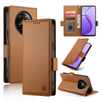 Side Buckle Magnetic Frosted Leather Phone Case, For Realme C75 / Realme 14x, For Realme 13+, For Realme 13 Pro / 13 Pro+ Global, For Realme GT 6 Global, For Realme 12+ / Narzo 70 Pro, For Realme 12, For Realme 12 Pro / 12 Pro+, For Realme C67 4G Globa...