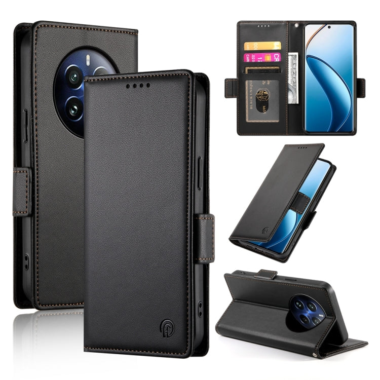Side Buckle Magnetic Frosted Leather Phone Case, For Realme C75 / Realme 14x, For Realme 13+, For Realme 13 Pro / 13 Pro+ Global, For Realme GT 6 Global, For Realme 12+ / Narzo 70 Pro, For Realme 12, For Realme 12 Pro / 12 Pro+, For Realme C67 4G Globa...
