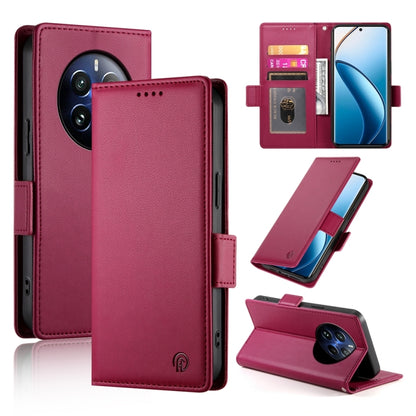 Side Buckle Magnetic Frosted Leather Phone Case, For Realme C75 / Realme 14x, For Realme 13+, For Realme 13 Pro / 13 Pro+ Global, For Realme GT 6 Global, For Realme 12+ / Narzo 70 Pro, For Realme 12, For Realme 12 Pro / 12 Pro+, For Realme C67 4G Globa...