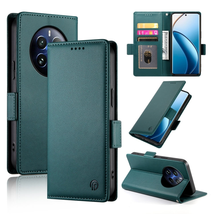 Side Buckle Magnetic Frosted Leather Phone Case, For Realme C75 / Realme 14x, For Realme 13+, For Realme 13 Pro / 13 Pro+ Global, For Realme GT 6 Global, For Realme 12+ / Narzo 70 Pro, For Realme 12, For Realme 12 Pro / 12 Pro+, For Realme C67 4G Globa...