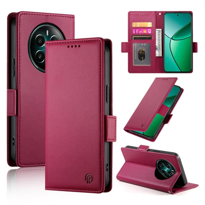 Side Buckle Magnetic Frosted Leather Phone Case, For Realme C75 / Realme 14x, For Realme 13+, For Realme 13 Pro / 13 Pro+ Global, For Realme GT 6 Global, For Realme 12+ / Narzo 70 Pro, For Realme 12, For Realme 12 Pro / 12 Pro+, For Realme C67 4G Globa...