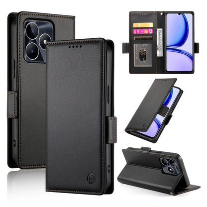 Side Buckle Magnetic Frosted Leather Phone Case, For Realme C75 / Realme 14x, For Realme 13+, For Realme 13 Pro / 13 Pro+ Global, For Realme GT 6 Global, For Realme 12+ / Narzo 70 Pro, For Realme 12, For Realme 12 Pro / 12 Pro+, For Realme C67 4G Globa...