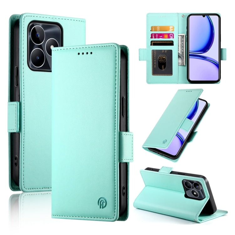 Side Buckle Magnetic Frosted Leather Phone Case, For Realme C75 / Realme 14x, For Realme 13+, For Realme 13 Pro / 13 Pro+ Global, For Realme GT 6 Global, For Realme 12+ / Narzo 70 Pro, For Realme 12, For Realme 12 Pro / 12 Pro+, For Realme C67 4G Globa...