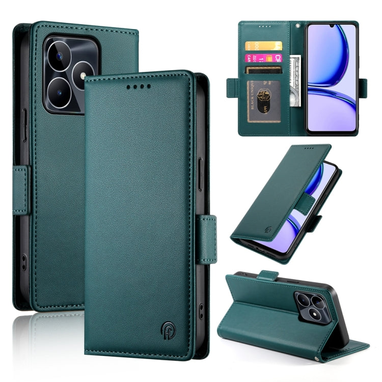 Side Buckle Magnetic Frosted Leather Phone Case, For Realme C75 / Realme 14x, For Realme 13+, For Realme 13 Pro / 13 Pro+ Global, For Realme GT 6 Global, For Realme 12+ / Narzo 70 Pro, For Realme 12, For Realme 12 Pro / 12 Pro+, For Realme C67 4G Globa...