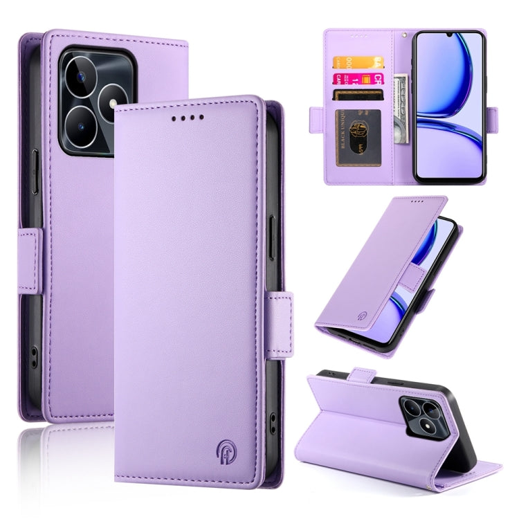 Side Buckle Magnetic Frosted Leather Phone Case, For Realme C75 / Realme 14x, For Realme 13+, For Realme 13 Pro / 13 Pro+ Global, For Realme GT 6 Global, For Realme 12+ / Narzo 70 Pro, For Realme 12, For Realme 12 Pro / 12 Pro+, For Realme C67 4G Globa...