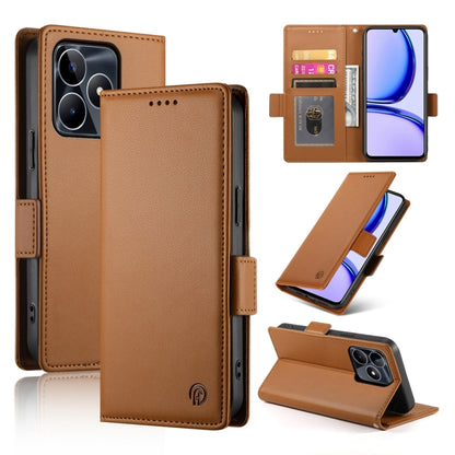 Side Buckle Magnetic Frosted Leather Phone Case, For Realme C75 / Realme 14x, For Realme 13+, For Realme 13 Pro / 13 Pro+ Global, For Realme GT 6 Global, For Realme 12+ / Narzo 70 Pro, For Realme 12, For Realme 12 Pro / 12 Pro+, For Realme C67 4G Globa...