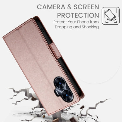 Side Buckle Magnetic Frosted Leather Phone Case, For Realme C55 4G / Narzo N55