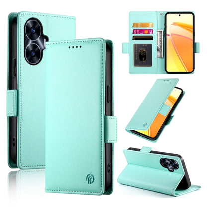 Side Buckle Magnetic Frosted Leather Phone Case, For Realme C55 4G / Narzo N55