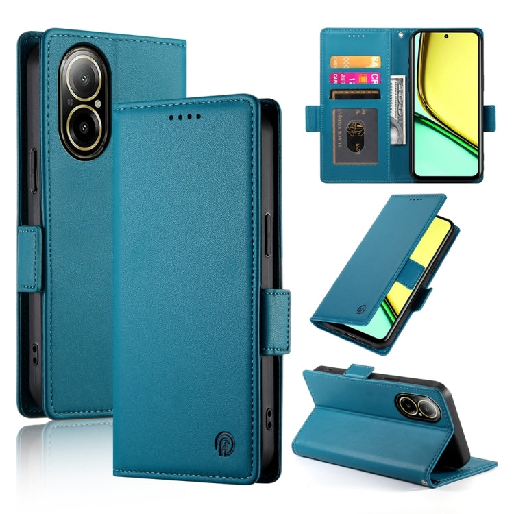 Side Buckle Magnetic Frosted Leather Phone Case, For Realme C75 / Realme 14x, For Realme 13+, For Realme 13 Pro / 13 Pro+ Global, For Realme GT 6 Global, For Realme 12+ / Narzo 70 Pro, For Realme 12, For Realme 12 Pro / 12 Pro+, For Realme C67 4G Globa...