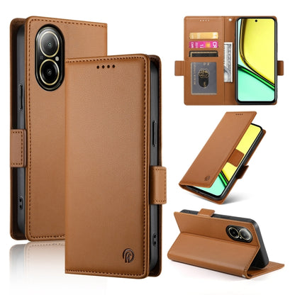 Side Buckle Magnetic Frosted Leather Phone Case, For Realme C75 / Realme 14x, For Realme 13+, For Realme 13 Pro / 13 Pro+ Global, For Realme GT 6 Global, For Realme 12+ / Narzo 70 Pro, For Realme 12, For Realme 12 Pro / 12 Pro+, For Realme C67 4G Globa...