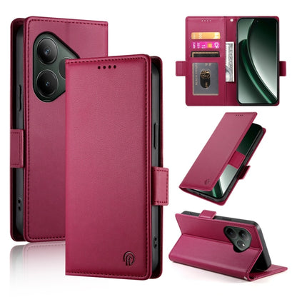 Side Buckle Magnetic Frosted Leather Phone Case, For Realme C75 / Realme 14x, For Realme 13+, For Realme 13 Pro / 13 Pro+ Global, For Realme GT 6 Global, For Realme 12+ / Narzo 70 Pro, For Realme 12, For Realme 12 Pro / 12 Pro+, For Realme C67 4G Globa...