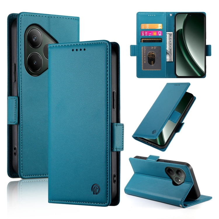 Side Buckle Magnetic Frosted Leather Phone Case, For Realme C75 / Realme 14x, For Realme 13+, For Realme 13 Pro / 13 Pro+ Global, For Realme GT 6 Global, For Realme 12+ / Narzo 70 Pro, For Realme 12, For Realme 12 Pro / 12 Pro+, For Realme C67 4G Globa...