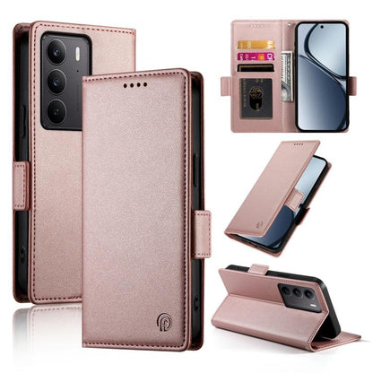 Side Buckle Magnetic Frosted Leather Phone Case, For Realme C75 / Realme 14x, For Realme 13+, For Realme 13 Pro / 13 Pro+ Global, For Realme GT 6 Global, For Realme 12+ / Narzo 70 Pro, For Realme 12, For Realme 12 Pro / 12 Pro+, For Realme C67 4G Globa...