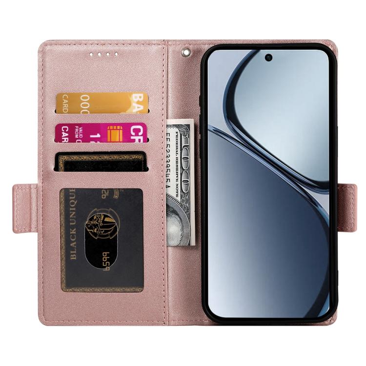 Side Buckle Magnetic Frosted Leather Phone Case, For Realme C75 / Realme 14x, For Realme 13+, For Realme 13 Pro / 13 Pro+ Global, For Realme GT 6 Global, For Realme 12+ / Narzo 70 Pro, For Realme 12, For Realme 12 Pro / 12 Pro+, For Realme C67 4G Globa...