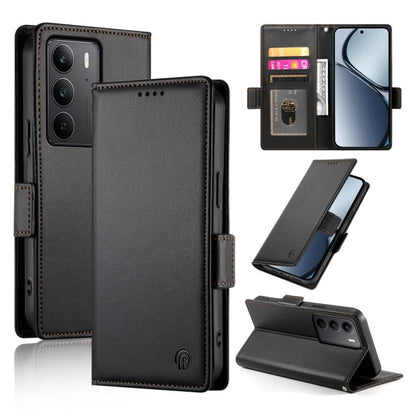 Side Buckle Magnetic Frosted Leather Phone Case, For Realme C75 / Realme 14x, For Realme 13+, For Realme 13 Pro / 13 Pro+ Global, For Realme GT 6 Global, For Realme 12+ / Narzo 70 Pro, For Realme 12, For Realme 12 Pro / 12 Pro+, For Realme C67 4G Globa...