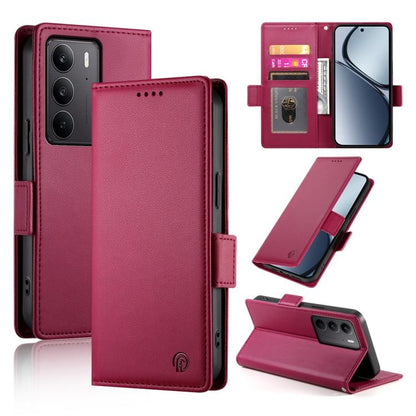 Side Buckle Magnetic Frosted Leather Phone Case, For Realme C75 / Realme 14x, For Realme 13+, For Realme 13 Pro / 13 Pro+ Global, For Realme GT 6 Global, For Realme 12+ / Narzo 70 Pro, For Realme 12, For Realme 12 Pro / 12 Pro+, For Realme C67 4G Globa...