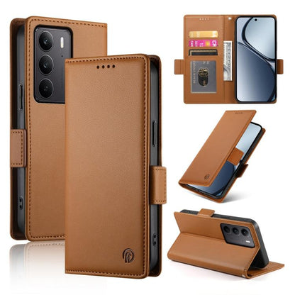 Side Buckle Magnetic Frosted Leather Phone Case, For Realme C75 / Realme 14x, For Realme 13+, For Realme 13 Pro / 13 Pro+ Global, For Realme GT 6 Global, For Realme 12+ / Narzo 70 Pro, For Realme 12, For Realme 12 Pro / 12 Pro+, For Realme C67 4G Globa...