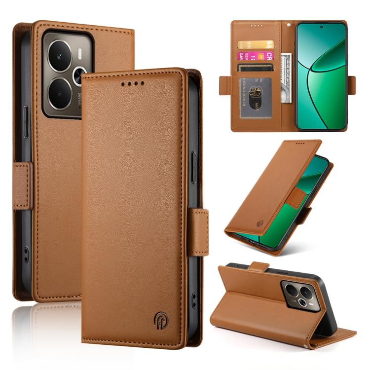 Side Buckle Magnetic Frosted Leather Phone Case, For Realme 16T 5G, For Realme C100 4G, For Realme C83 5G / C85 5G / Realme 15x 5G, For Realme 16 5G, For Realme 16 Pro+ 5G, For Realme 16 Pro 5G, For Realme C85 Pro 4G, For Realme 15T 5G                 ...