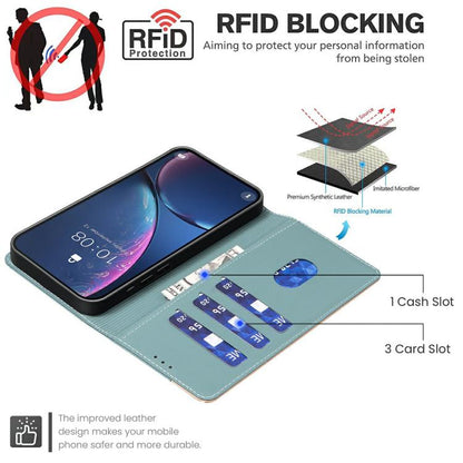 Color Matching RFID Anti-theft Leather Phone Case, For iPhone 18 Pro/17 Pro, For iPhone 18 Pro Max/17 Pro Max, For iPhone 17e / 16e, For iPhone 17, For iPhone Air, For iPhone 16 Pro Max, For iPhone 16 Pro, For iPhone 16 Plus, For iPhone 16             ...