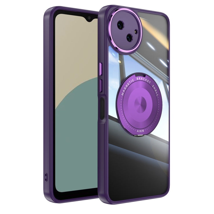 360 Holder Magsafe Acrylic Hybrid TPU Phone Case, For Sharp Aquos Wish6, For Sharp Aquos R10 5G, For Sharp Aquos Wish4 5G