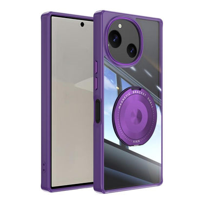 360 Holder Magsafe Acrylic Hybrid TPU Phone Case, For Sharp Aquos Wish6, For Sharp Aquos R10 5G, For Sharp Aquos Wish4 5G