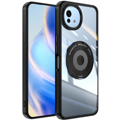 360 Holder Magsafe Acrylic Hybrid TPU Phone Case, For Sharp Aquos Wish6, For Sharp Aquos R10 5G, For Sharp Aquos Wish4 5G