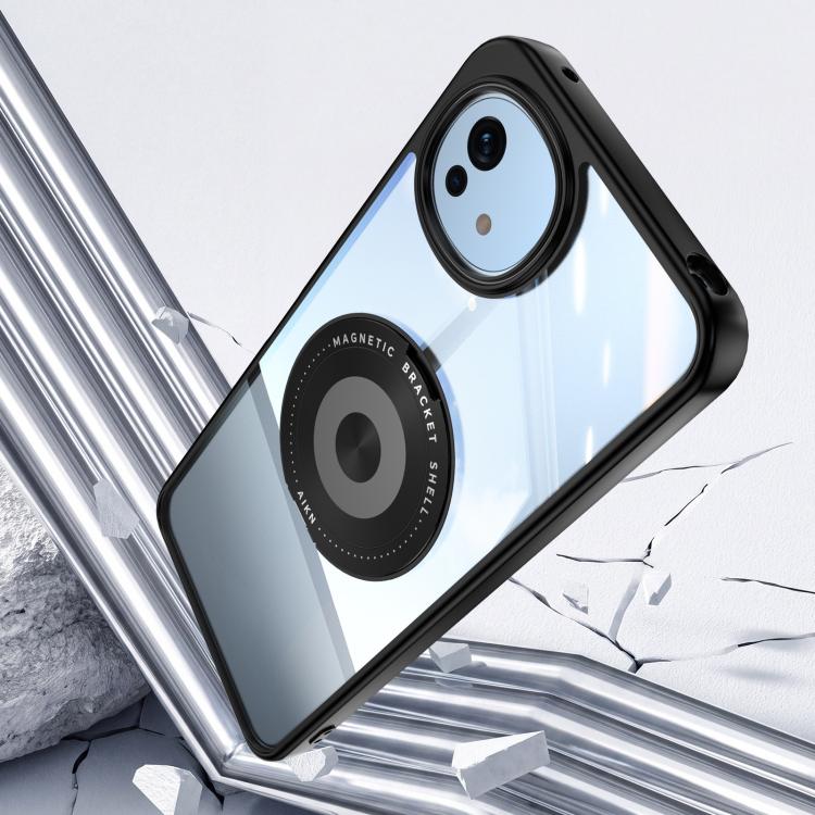 360 Holder Magsafe Acrylic Hybrid TPU Phone Case, For Sharp Aquos Wish6, For Sharp Aquos R10 5G, For Sharp Aquos Wish4 5G