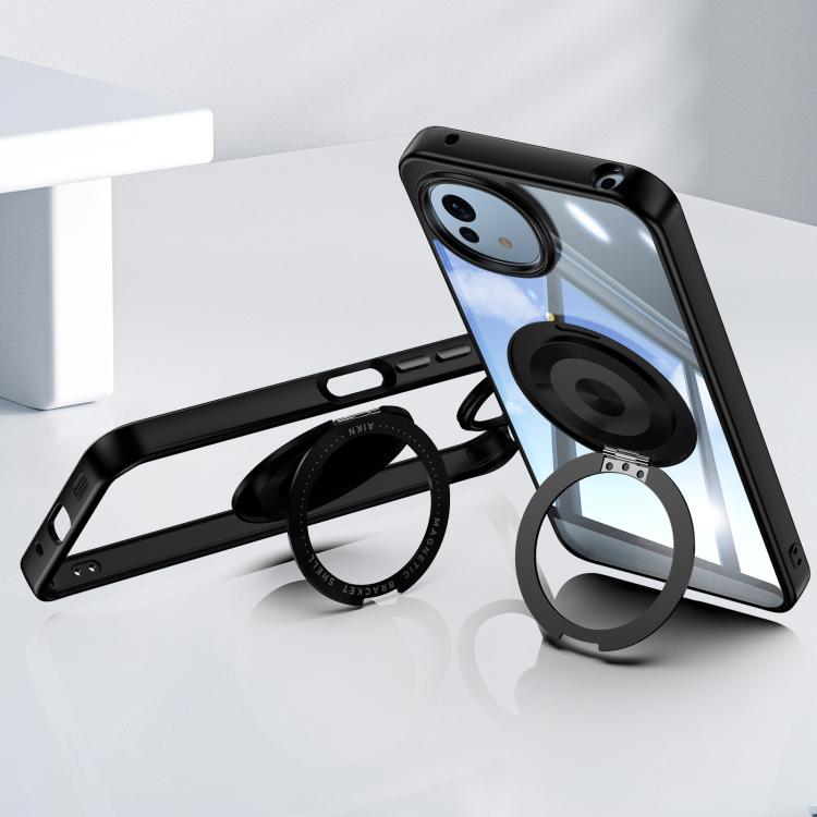 360 Holder Magsafe Acrylic Hybrid TPU Phone Case, For Sharp Aquos Wish6, For Sharp Aquos R10 5G, For Sharp Aquos Wish4 5G