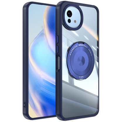 360 Holder Magsafe Acrylic Hybrid TPU Phone Case, For Sharp Aquos Wish6, For Sharp Aquos R10 5G, For Sharp Aquos Wish4 5G