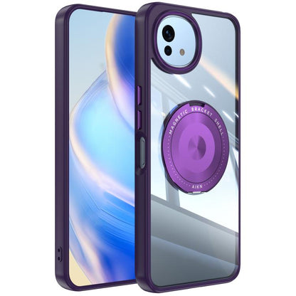 360 Holder Magsafe Acrylic Hybrid TPU Phone Case, For Sharp Aquos Wish6, For Sharp Aquos R10 5G, For Sharp Aquos Wish4 5G