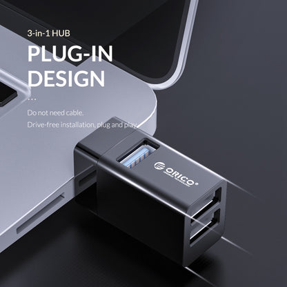 ORICO MINI-U32 3 in 1 USB Interface ABS Plastic Mini HUB Adapter, MINI-U32