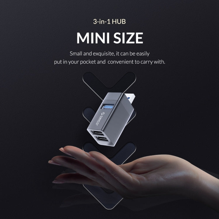 ORICO MINI-U32 3 in 1 USB Interface ABS Plastic Mini HUB Adapter, MINI-U32