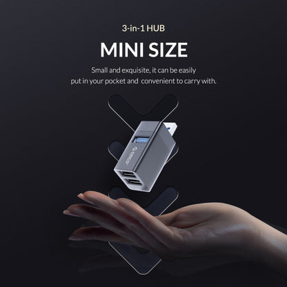 ORICO MINI-U32 3 in 1 USB Interface ABS Plastic Mini HUB Adapter, MINI-U32