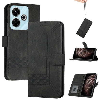 Cubic Skin Feel Flip Leather Phone Case, For Redmi 13 4G, For Redmi Turbo 3 / Poco F6, For Redmi Note 13R Pro / Poco X6 Neo, For Redmi Note 12 Turbo / Poco F5
