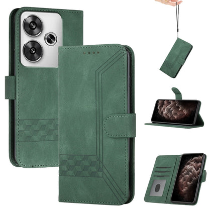 Cubic Skin Feel Flip Leather Phone Case, For Redmi 13 4G, For Redmi Turbo 3 / Poco F6, For Redmi Note 13R Pro / Poco X6 Neo, For Redmi Note 12 Turbo / Poco F5