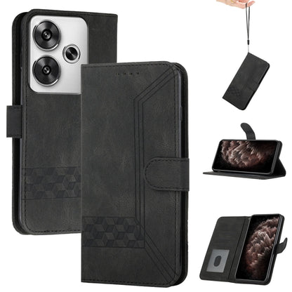 Cubic Skin Feel Flip Leather Phone Case, For Redmi 13 4G, For Redmi Turbo 3 / Poco F6, For Redmi Note 13R Pro / Poco X6 Neo, For Redmi Note 12 Turbo / Poco F5