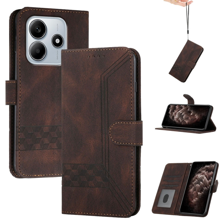 Cubic Skin Feel Flip Leather Phone Case, For Redmi A7 Pro 171mm / Poco C85x 5G, For Redmi Turbo 5 Max / Poco X8 Pro Max, For Redmi Turbo 5 5G / Poco X8 Pro 5G, For Redmi Note 15 4G / 5G 164mm / Poco M8 5G, For Redmi K90 Pro Max / Poco F8 Ultra         ...