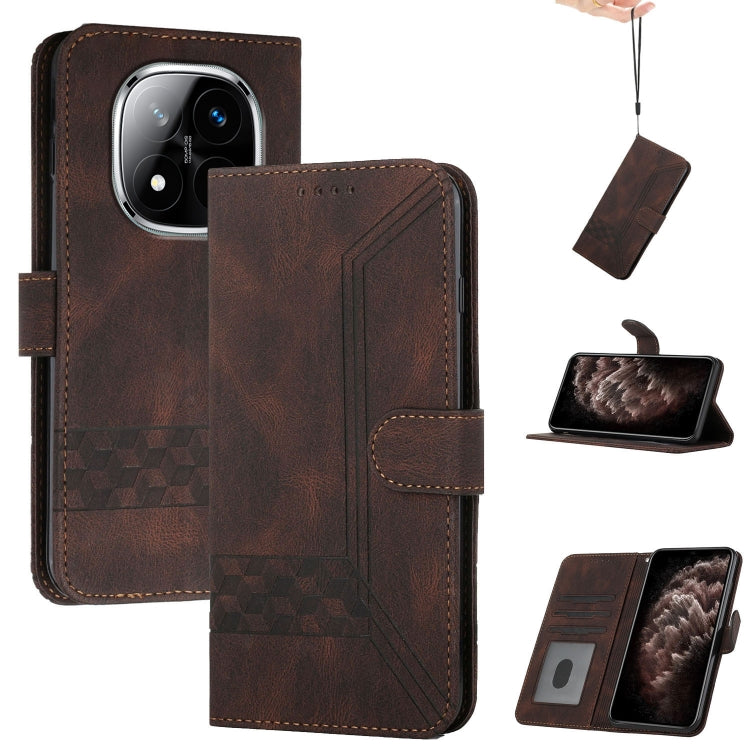 Cubic Skin Feel Flip Leather Phone Case, For Redmi A7 Pro 171mm / Poco C85x 5G, For Redmi Turbo 5 Max / Poco X8 Pro Max, For Redmi Turbo 5 5G / Poco X8 Pro 5G, For Redmi Note 15 4G / 5G 164mm / Poco M8 5G, For Redmi K90 Pro Max / Poco F8 Ultra         ...