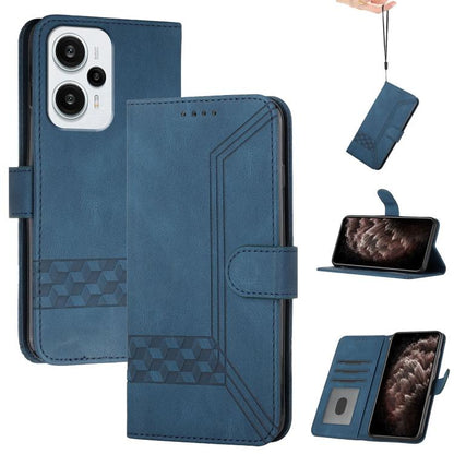 Cubic Skin Feel Flip Leather Phone Case, For Redmi 13 4G, For Redmi Turbo 3 / Poco F6, For Redmi Note 13R Pro / Poco X6 Neo, For Redmi Note 12 Turbo / Poco F5