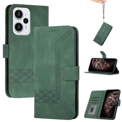 Cubic Skin Feel Flip Leather Phone Case, For Redmi 13 4G, For Redmi Turbo 3 / Poco F6, For Redmi Note 13R Pro / Poco X6 Neo, For Redmi Note 12 Turbo / Poco F5