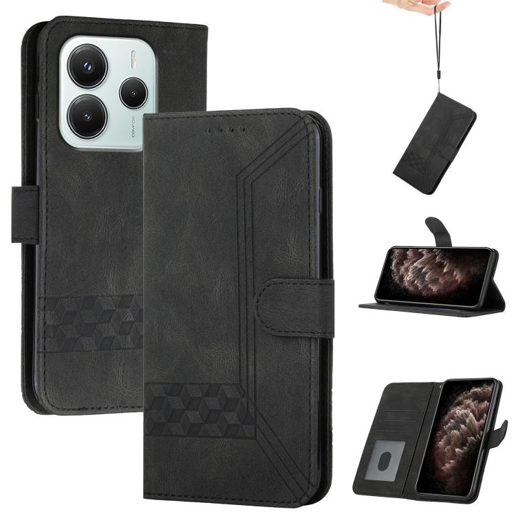Cubic Skin Feel Flip Leather Phone Case, For Redmi A7 Pro 171mm / Poco C85x 5G, For Redmi Turbo 5 Max / Poco X8 Pro Max, For Redmi Turbo 5 5G / Poco X8 Pro 5G, For Redmi Note 15 4G / 5G 164mm / Poco M8 5G, For Redmi K90 Pro Max / Poco F8 Ultra         ...