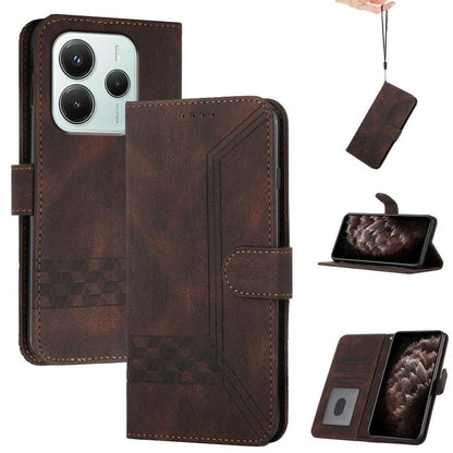 Cubic Skin Feel Flip Leather Phone Case, For Redmi A7 Pro 171mm / Poco C85x 5G, For Redmi Turbo 5 Max / Poco X8 Pro Max, For Redmi Turbo 5 5G / Poco X8 Pro 5G, For Redmi Note 15 4G / 5G 164mm / Poco M8 5G, For Redmi K90 Pro Max / Poco F8 Ultra         ...