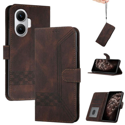 Cubic Skin Feel Flip Leather Phone Case, For Redmi A7 Pro 171mm / Poco C85x 5G, For Redmi Turbo 5 Max / Poco X8 Pro Max, For Redmi Turbo 5 5G / Poco X8 Pro 5G, For Redmi Note 15 4G / 5G 164mm / Poco M8 5G, For Redmi K90 Pro Max / Poco F8 Ultra         ...